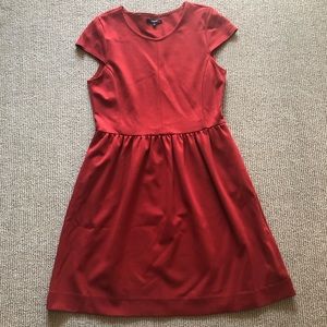 Burnt orange short-sleeve dress by Madewell